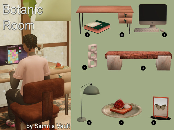 Sims 4 — Botanic Room by siomisvault — Hello! I made this it's part of a room full of plants and is also like a gamer