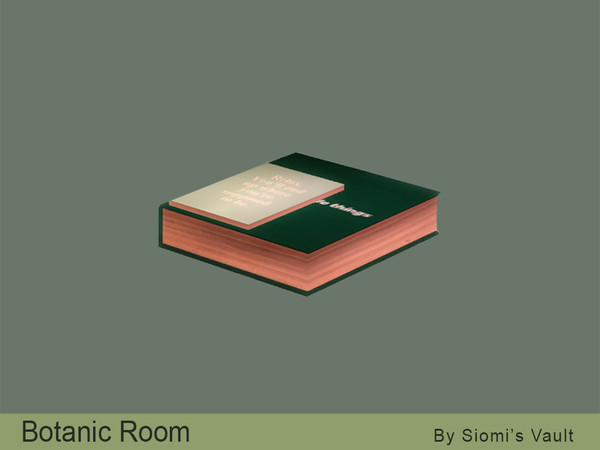 Sims 4 — Botanic Room - Books by siomisvault — Hello! I made this it's part of a room full of plants and is also like a
