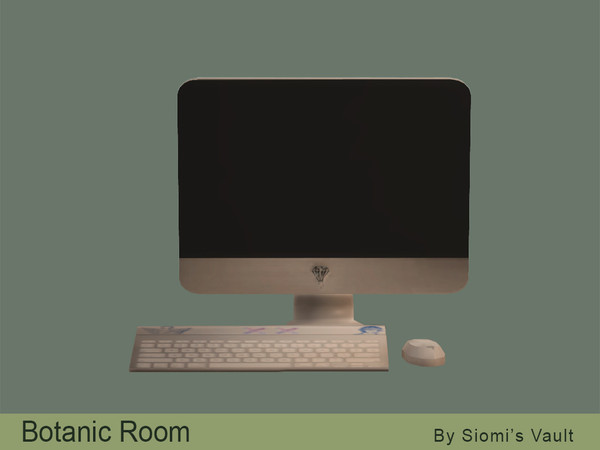 Sims 4 — Botanic Room - Desktop Computer by siomisvault — Hello! I made this it's part of a room full of plants and is