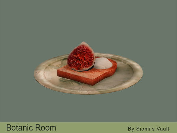 Sims 4 — Botanic Room - Toast and Fruits by siomisvault — Hello! I made this it's part of a room full of plants and is
