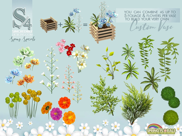 Sims 4 — Spring Specials Flower 5 - Quartet by SIMcredible! — This is the second part of our Spring Specials collection.