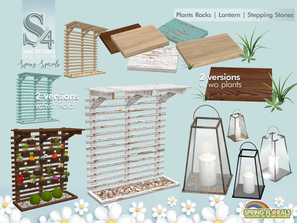Sims 4 — Spring Specials decor Wooden Stepping Stone by SIMcredible! — This is the third and last part of the Spring