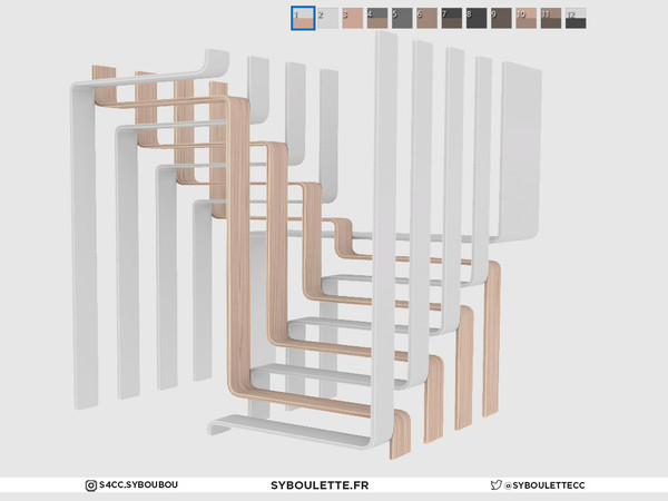 Sims 4 — MinimalSim - Strip Spiral stairs (medium) by Syboubou — Those are very sophisticated and design staircase. They