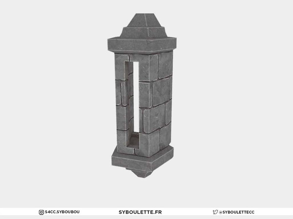 Sims 4 — Medieval stone arrow window by Syboubou — Medieval style arrow narrow window.