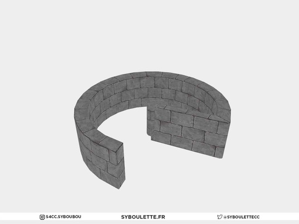 Sims 4 — Medieval Stones Spiral top stairs by Syboubou — Medieval style stone spiral top stairs. This is to make a