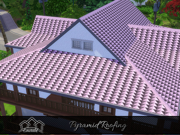 Sims 4 — Pyramid Roofing1 by Emerald — Pyramid roof is a versatile roof design, can used a variety architectural styles,