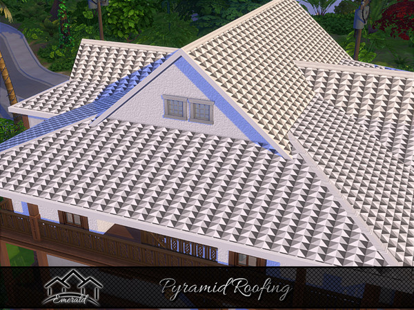 Sims 4 — Pyramid Roofing2 by Emerald — Pyramid roof is a versatile roof design, can used a variety architectural styles,