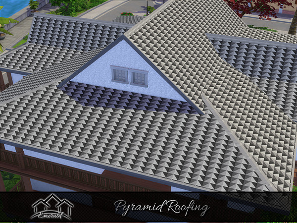 Sims 4 — Pyramid Roofing4 by Emerald — Pyramid roof is a versatile roof design, can used a variety architectural styles,