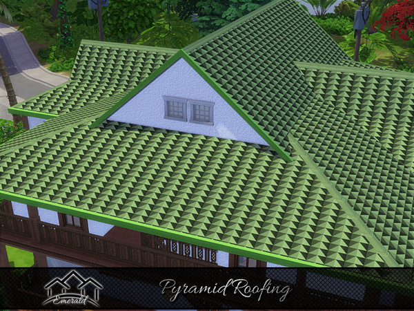 Sims 4 — Pyramid Roofing5 by Emerald — Pyramid roof is a versatile roof design, can used a variety architectural styles,