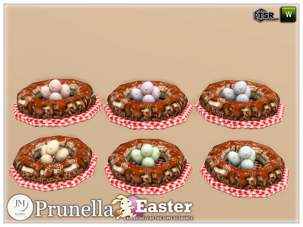 Sims 4 — easter prunellla deco cake1 by jomsims — Easter prunella set