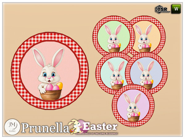 Sims 4 — easter prunellla tablecloth by jomsims — Easter prunella set