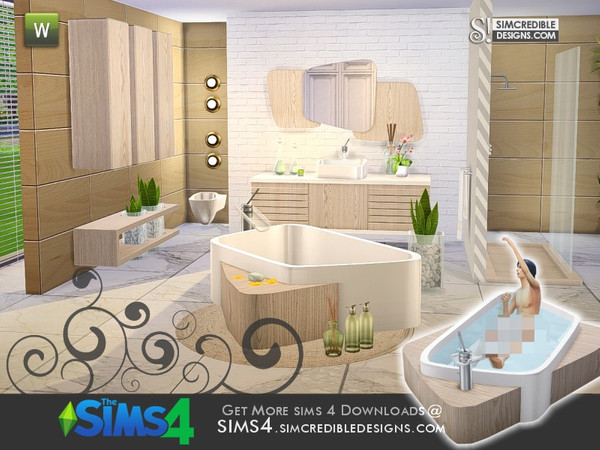 Sims 4 — Onda tub by SIMcredible! — by SIMcredibledesigns.com available at TSR __________________ * 6 colors variations