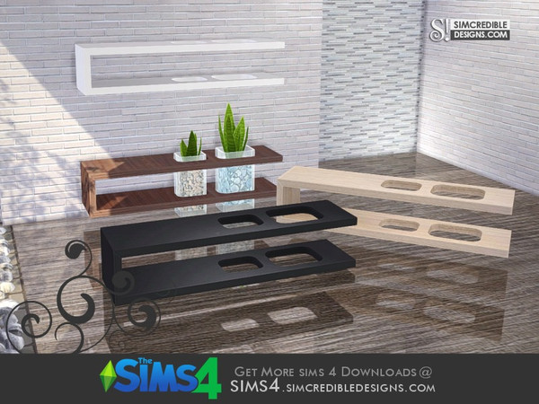 Sims 4 — Onda shelf by SIMcredible! — by SIMcredibledesigns.com available at TSR __________________ * 4 colors variations