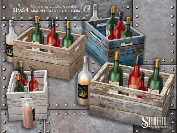 Sims 4 — Industrial Kitchen extras - box beverage by SIMcredible! — by SIMcredibledesigns.com available at TSR 4 colors
