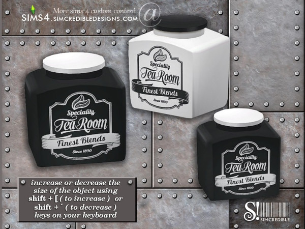 Sims 4 — Industrial Kitchen extras - canister by SIMcredible! — by SIMcredibledesigns.com available at TSR 2 colors