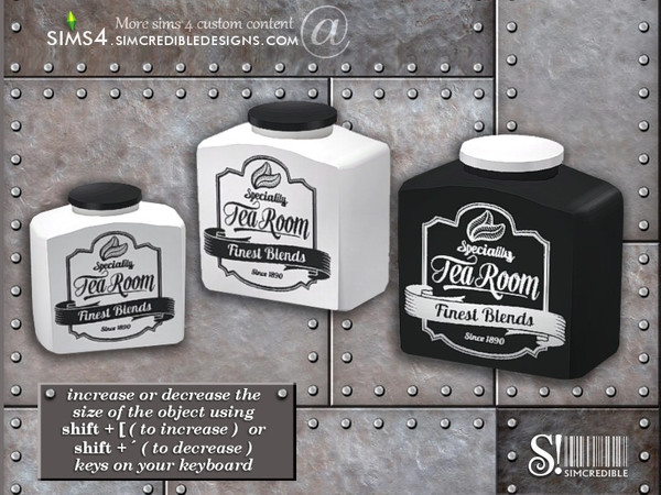 Sims 4 — Industrial Kitchen extras - canister small by SIMcredible! — by SIMcredibledesigns.com available at TSR 2 colors