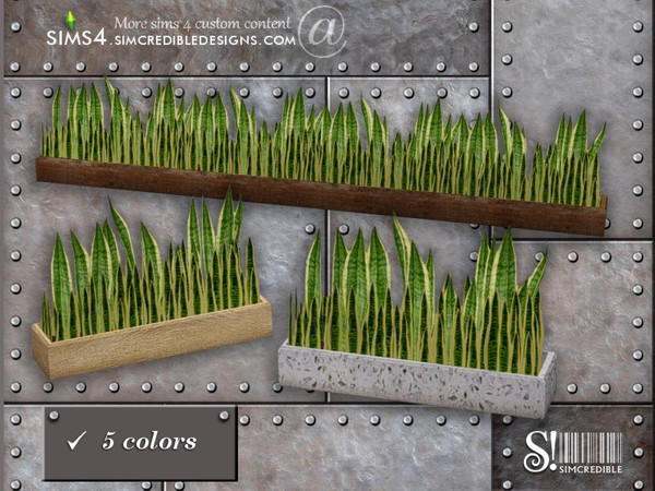 Sims 4 — Industrial Kitchen extras - planter 1x1 by SIMcredible! — by SIMcredibledesigns.com available at TSR 5 colors