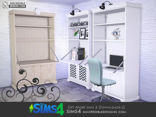 Sims 4 — Young Way Living desk by SIMcredible! — by SIMcredibledesigns.com available at TSR __________________ * 5 colors
