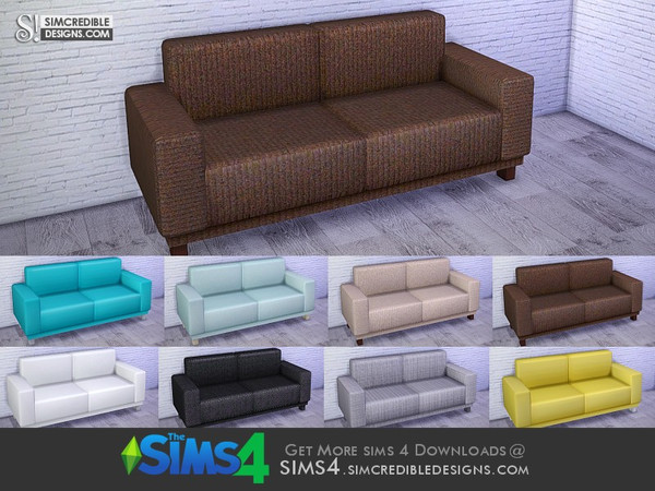 Sims 4 — Young Way living Loveseat by SIMcredible! — by SIMcredibledesigns.com available at TSR __________________ * 8
