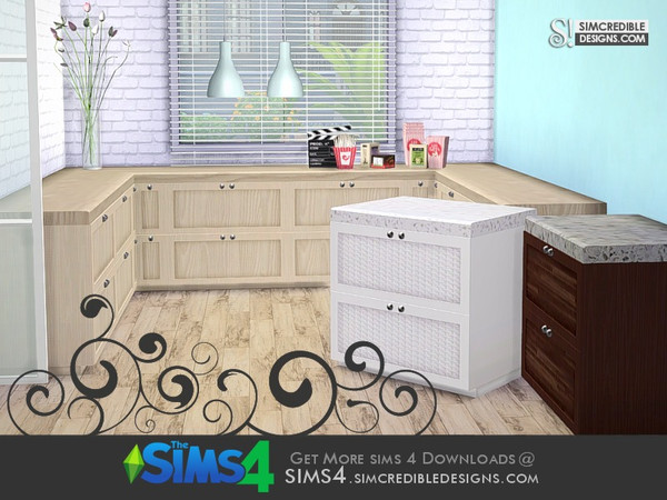 Sims 4 — Young Way Kitchen - Counter by SIMcredible! — by SIMcredibledesigns.com available at TSR __________________ * 3