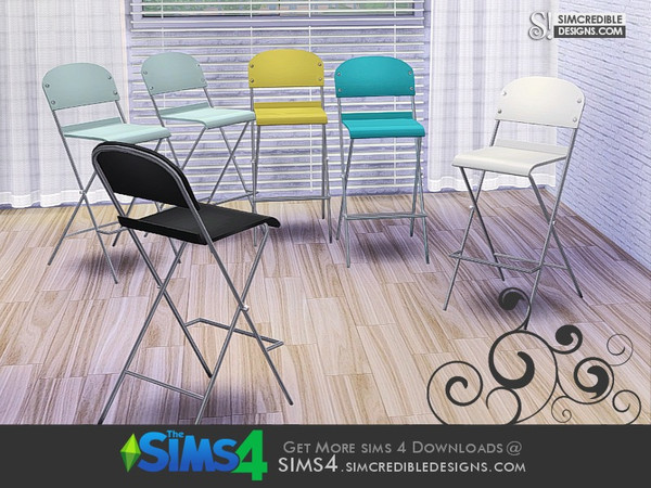 Sims 4 — Young Way Kitchen - stool by SIMcredible! — by SIMcredibledesigns.com available at TSR __________________ * 5