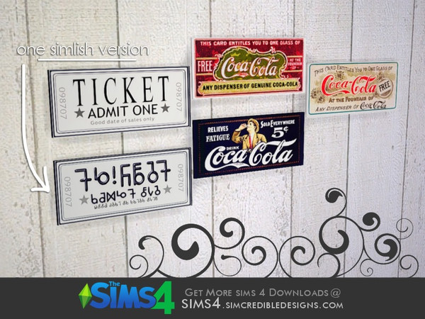 Sims 4 — Young Way Kitchen - Wall sign by SIMcredible! — by SIMcredibledesigns.com available at TSR __________________ *