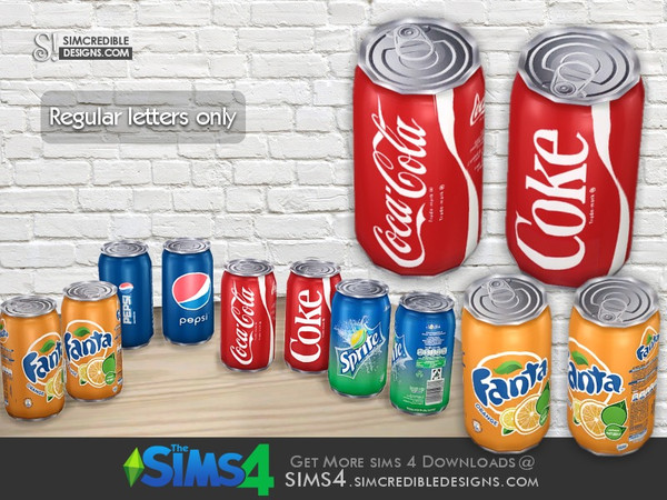 Sims 4 — Young Way Goodies - beverage soda cans by SIMcredible! — Decor only by SIMcredibledesigns.com available at TSR