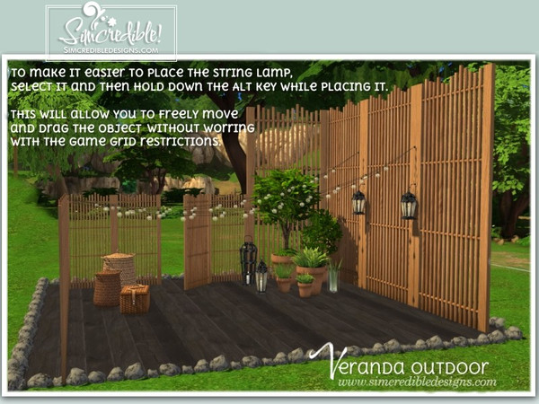 Sims 4 — Veranda Palisade Wall Fence Hats by SIMcredible! — by SIMcredibledesigns.com available at TSR 5 colors