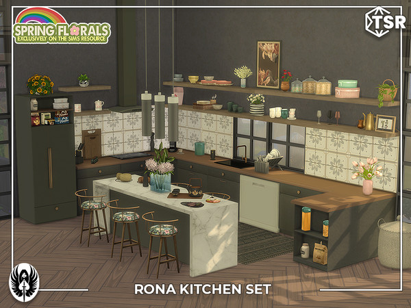 Sims 4 — Rona Kitchen Set by nemesis_im — Sets of furniture fromRona Kitchen Set includes 10 items Counter