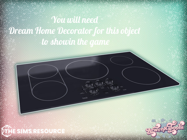 Sims 4 — Arcum - Cooktop by ArwenKaboom — Dream Home Decorator object in multiple recolors. Find all items by searching
