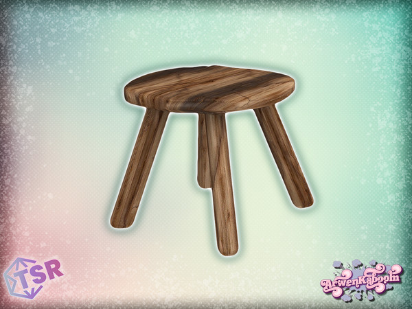 Sims 4 — Skara Stool by ArwenKaboom — Base game object with multiple recolors. You can search all items by typing