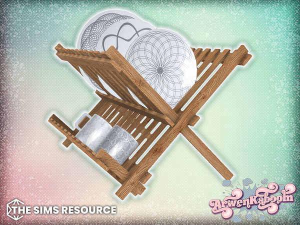 Sims 4 — Arran - Dish Rack by ArwenKaboom — Base game object in multiple recolors. Search all items by typing