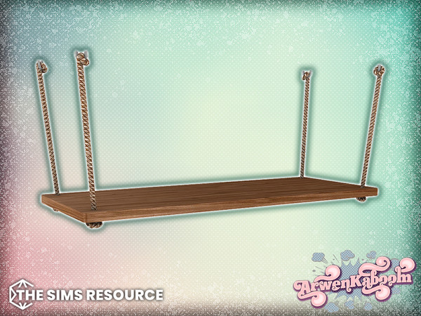 Sims 4 — Arran - Hanging Shelf by ArwenKaboom — Base game object in multiple recolors. Search all items by typing