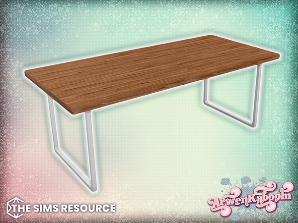 Sims 4 — Arran - Dining Table by ArwenKaboom — Base game object in multiple recolors. Search all items by typing