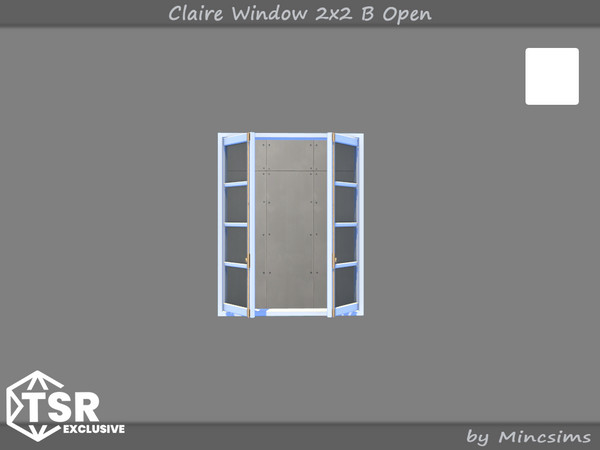 Sims 4 — Claire Window 2x2 B Open by Mincsims — The suburban contempo style doors and windows would blend modern design