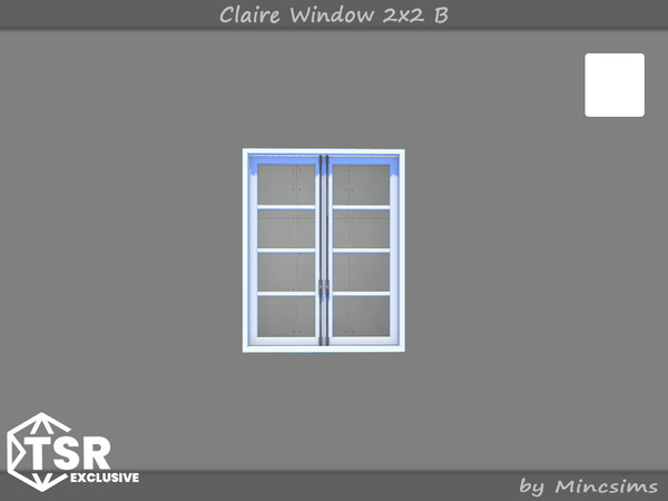 Sims 4 — Claire Window 2x2 B by Mincsims — The suburban contempo style doors and windows would blend modern design