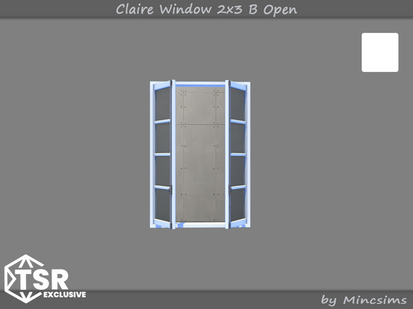 Sims 4 — Claire Window 2x3 B Open by Mincsims — The suburban contempo style doors and windows would blend modern design