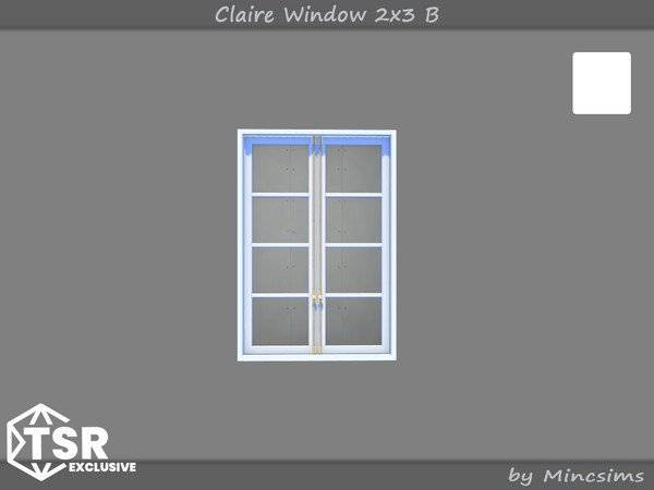 Sims 4 — Claire Window 2x3 B by Mincsims — The suburban contempo style doors and windows would blend modern design