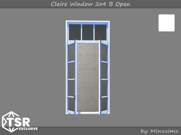 Sims 4 — Claire Window 2x4 B Open by Mincsims — The suburban contempo style doors and windows would blend modern design