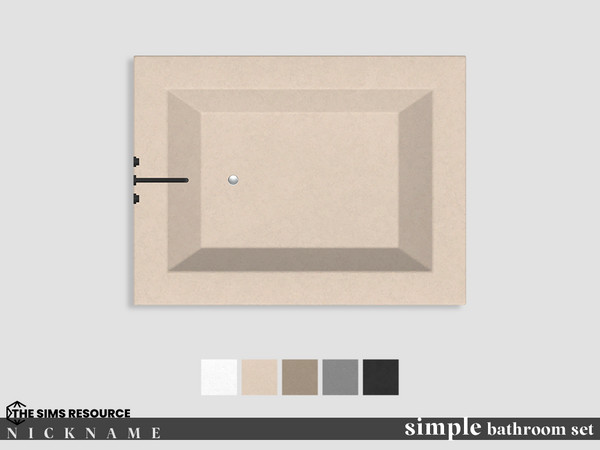 Sims 4 — simple bathroom set_bathtub by NICKNAME_sims4 — simple bathroom set 12 package files. simple bathroom