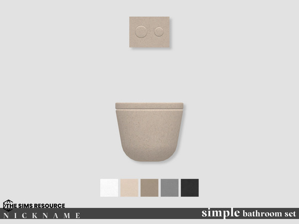 Sims 4 — simple bathroom set_toilet by NICKNAME_sims4 — simple bathroom set 12 package files. simple bathroom set_bathtub