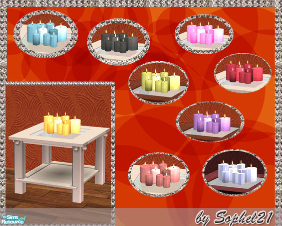 Sims 2 — Romantic DOT-Candles 1 by Sophel21 — set of 9 uni recolours of the fab candle mesh from DOT. Enjoy ;)