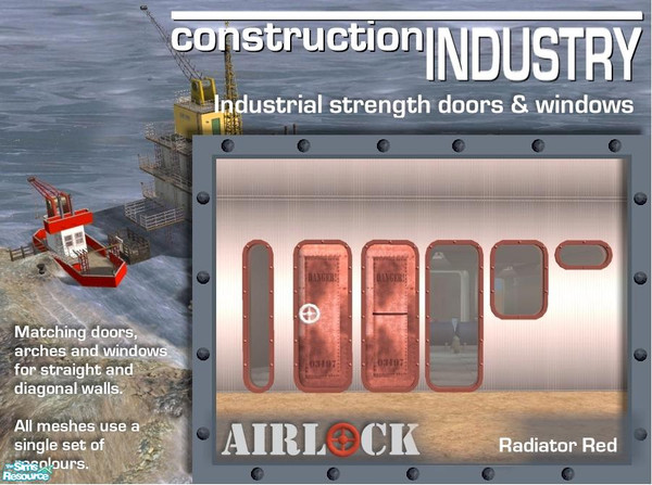 Sims 2 — Airlock Radiator-Red Recolour by Cyclonesue — This recolour works for the entire Airlock set. Just make sure you