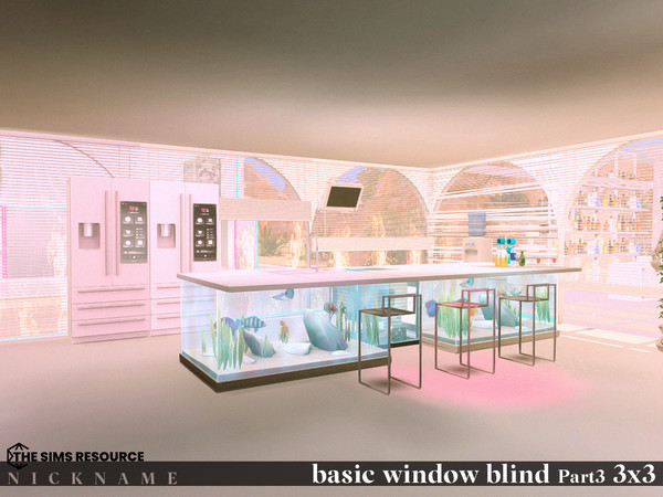 Sims 4 — basic window blind set_3x3 V2 (opend) by NICKNAME_sims4 — korea windows set Part 3 3x3 10 package files. basic