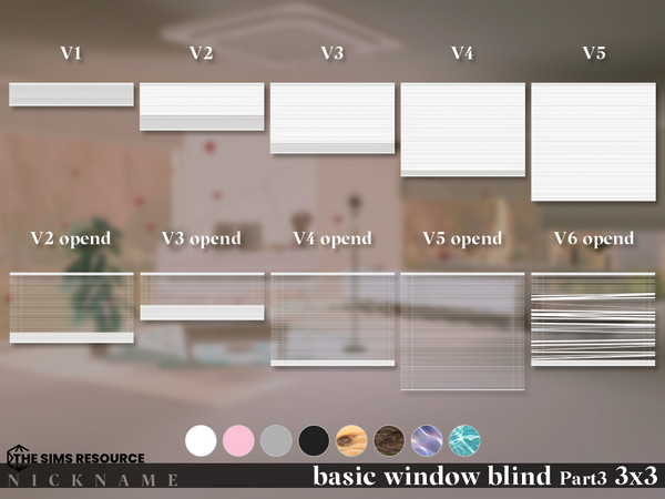 Sims 4 — basic window blind set_3x3 V2 by NICKNAME_sims4 — korea windows set Part 3 3x3 10 package files. basic window