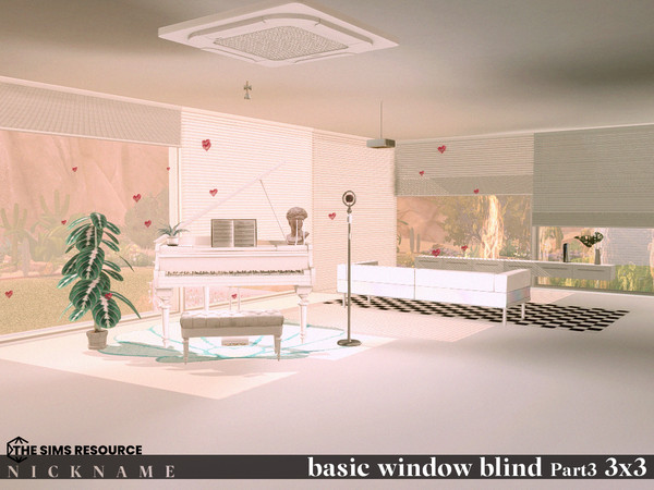 Sims 4 — basic window blind set_3x3 V6 by NICKNAME_sims4 — korea windows set Part 3 3x3 10 package files. basic window