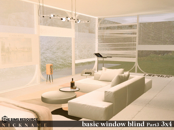 Sims 4 — basic window blind set_3x4 V2 (opend) by NICKNAME_sims4 — korea windows set Part 3 3x4 10 package files. basic
