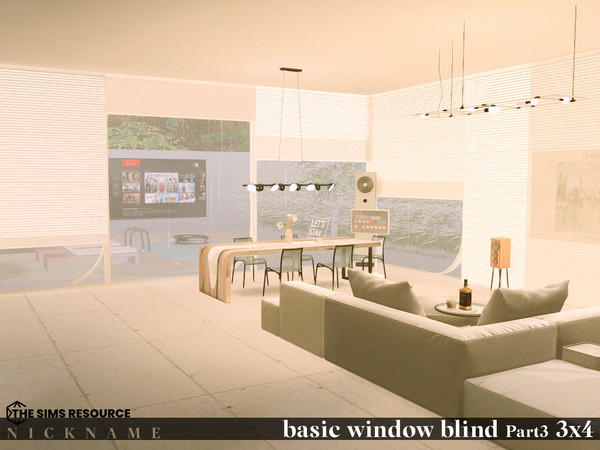 Sims 4 — basic window blind set_3x4 V5 (opend) by NICKNAME_sims4 — korea windows set Part 3 3x4 10 package files. basic