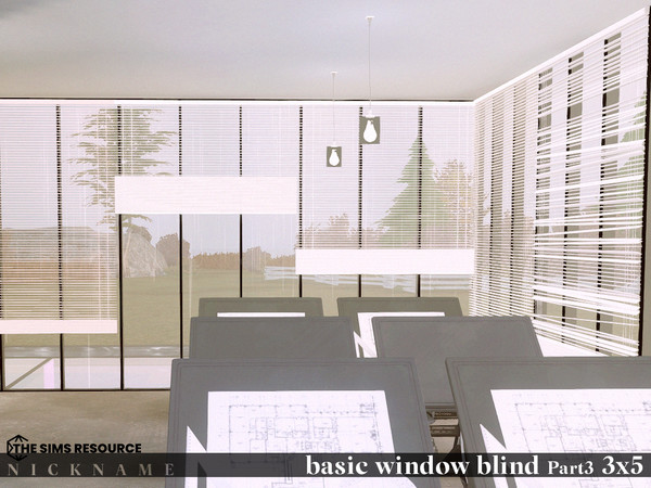 Sims 4 — basic window blind set_3x5 V2 (opend) by NICKNAME_sims4 — basic window blind set Part 3 3x5 10 package files.