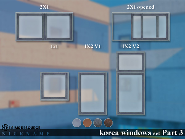 Sims 4 — korea windows set_2x1 opened by NICKNAME_sims4 — korea windows set Part 3 10 package files. korea windows